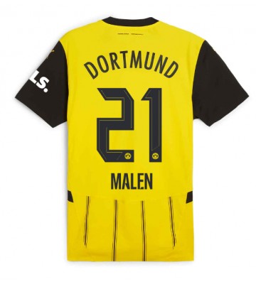 Borussia Dortmund Donyell Malen #21 Replika Hjemmebanetrøje 2024-25 Kortærmet
